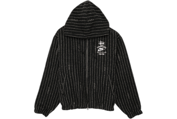 Nike x Stussy Striped Wool Jacket Black - Sneakerzone