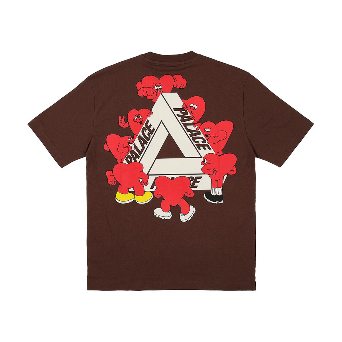Palace Tri-Hearts T-shirt Nice Brown - Sneakerzone