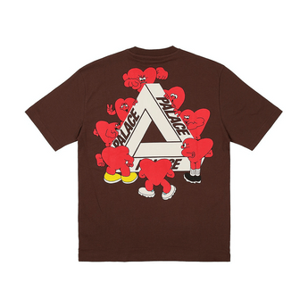 Palace Tri-Hearts T-shirt Nice Brown - Sneakerzone