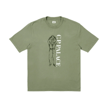 Palace x C.P. Company T-Shirt Olive - Sneakerzone