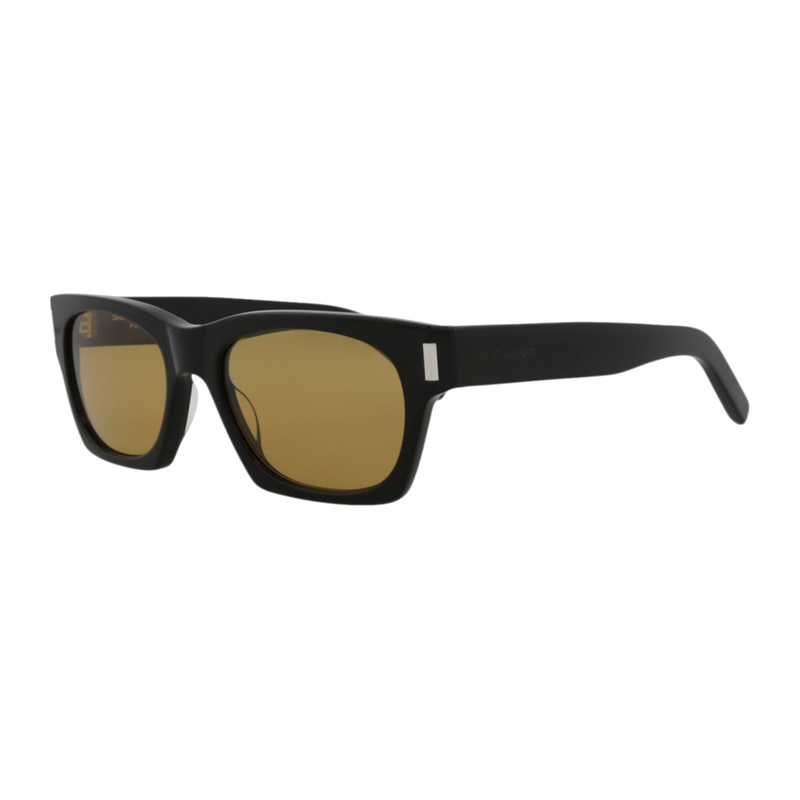 Saint Laurent Square Sunglasses Black/Black/Yellow