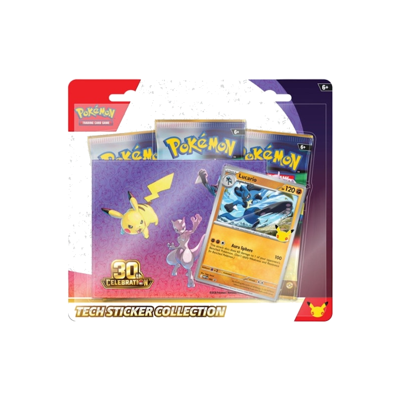 2026 Pokémon Mega Evolution 30th Celebration Tech Sticker Collection : Lucario Promo product image