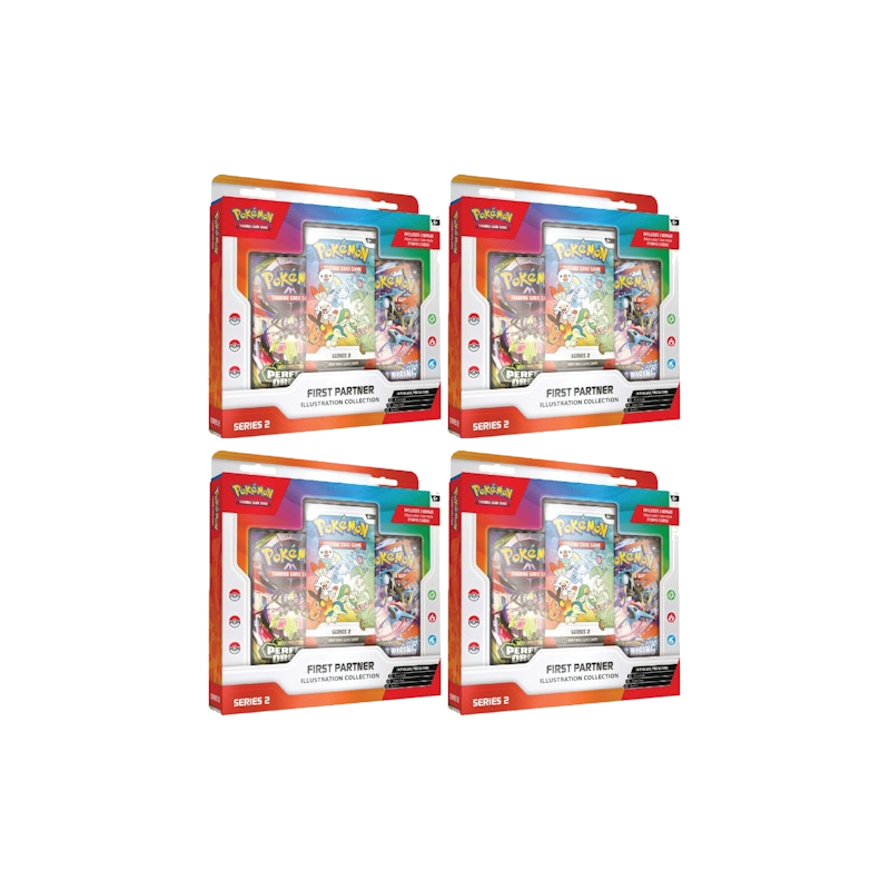 2026 Pokémon Mega Evolution First Partner Illustration Collection Series 2 4x Lot
