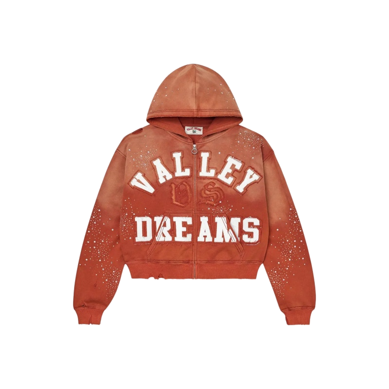 Vale Forever Classico Zip Up Hoodie Orange
