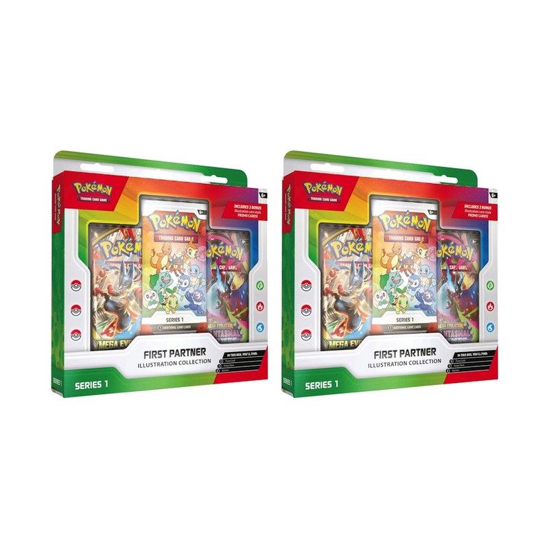 2026 Pokémon First Partner Illustration Collection Series 1 Box 2x Lot