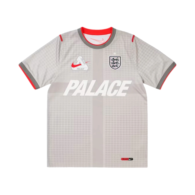 Palace x Nike England Dri-FIT Academy Pro Short Sleeve Football Top Pewter Grey/Bright Crimson product image