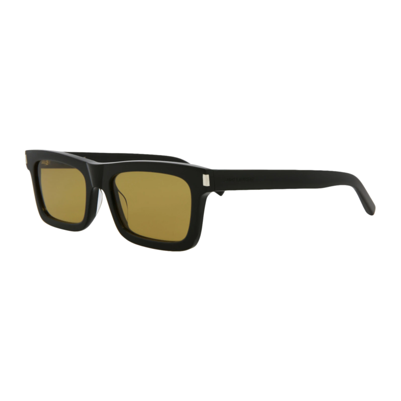 Saint Laurent Square Sunglasses Black/Black/Yellow