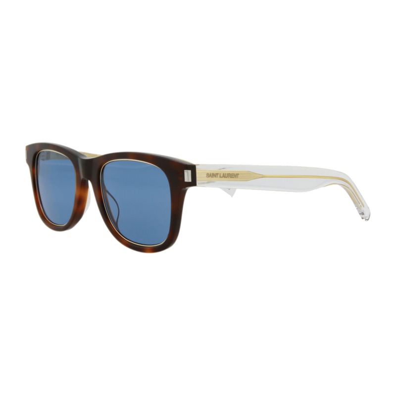 Saint Laurent Square Rectangle Sunglasses Havana/Crystal/Blue product image