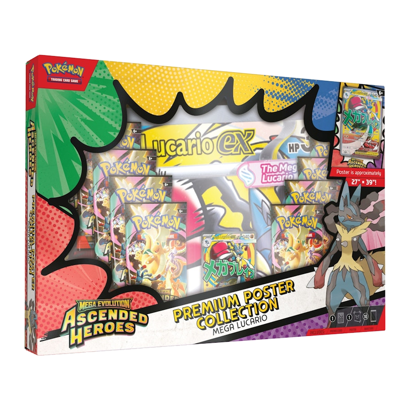 2026 Pokémon Mega Evolution Ascended Heroes Mega Lucario Premium Poster Collection