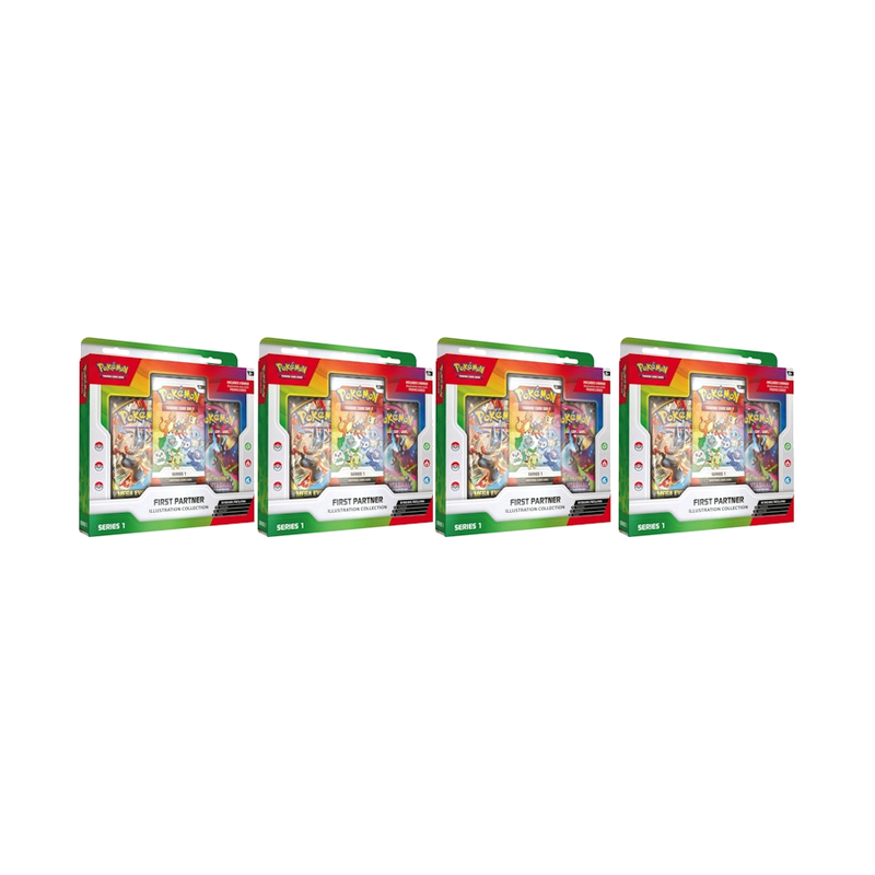 2026 Pokémon First Partner Illustration Collection Series 1 Box 4x Lot product image