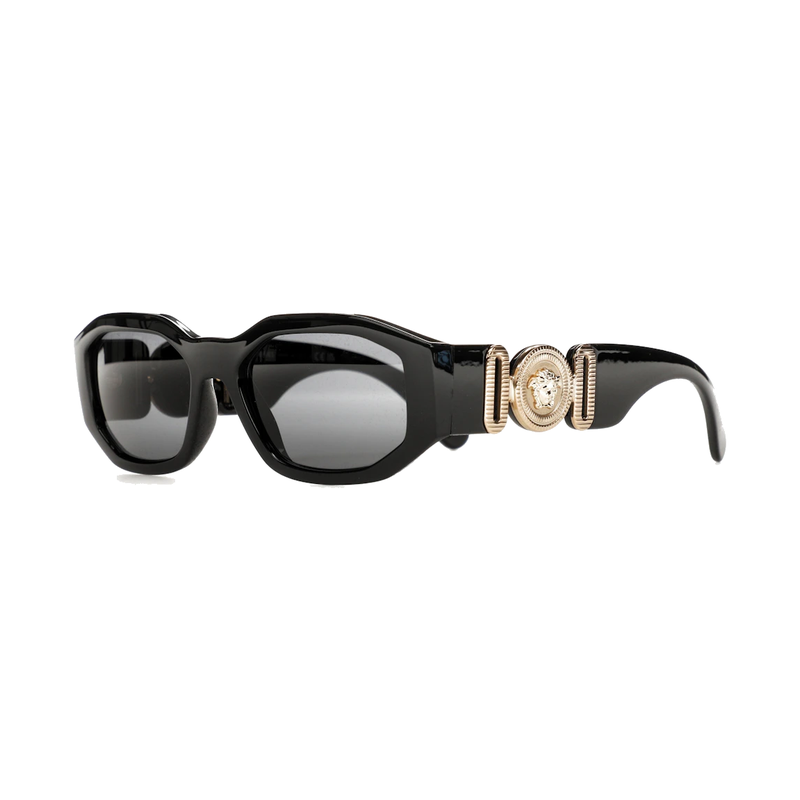 Versace Irregular Biggie Sunglasses Black/Black