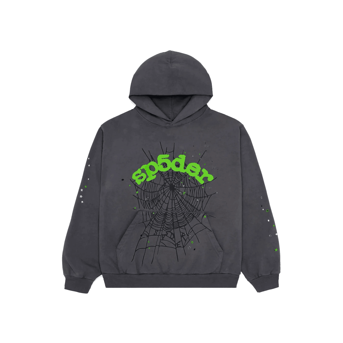 Sp5der Wait Web Hoodie Slate Grey - Sneakerzone