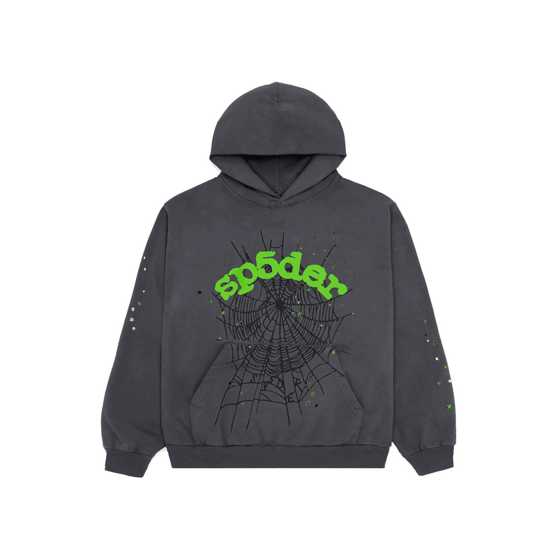 Sp5der Wait Web Hoodie Slate Grey  product image