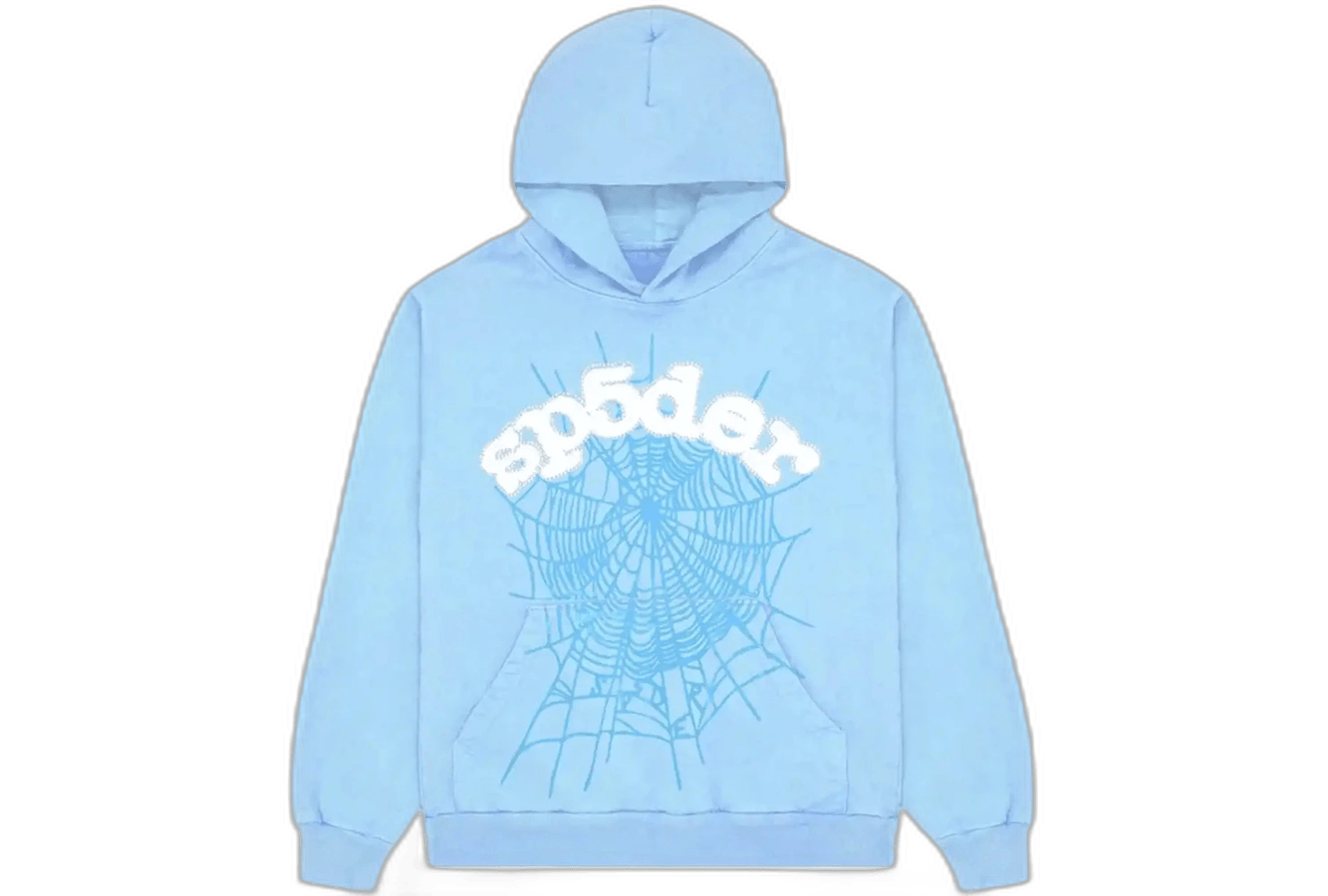 Sp5der Web Hoodie Sky Blue - Sneakerzone