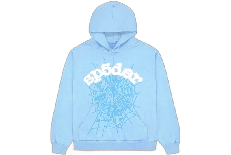 Sp5der Web Hoodie Sky Blue  product image
