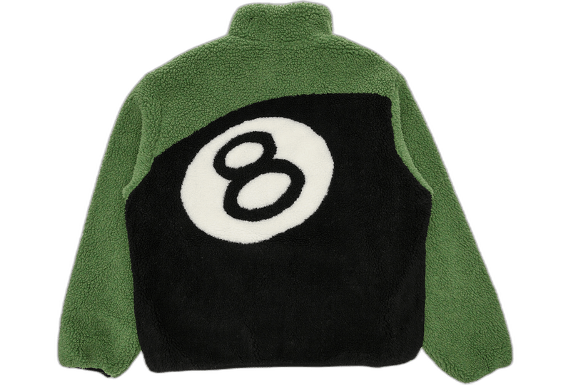 Stussy 8 Ball Sherpa Reversible Jacket Green  product image
