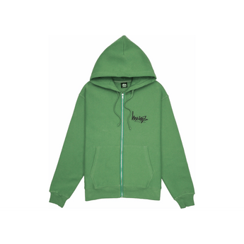 Stussy Flipped Zip Hoodie Green - Sneakerzone