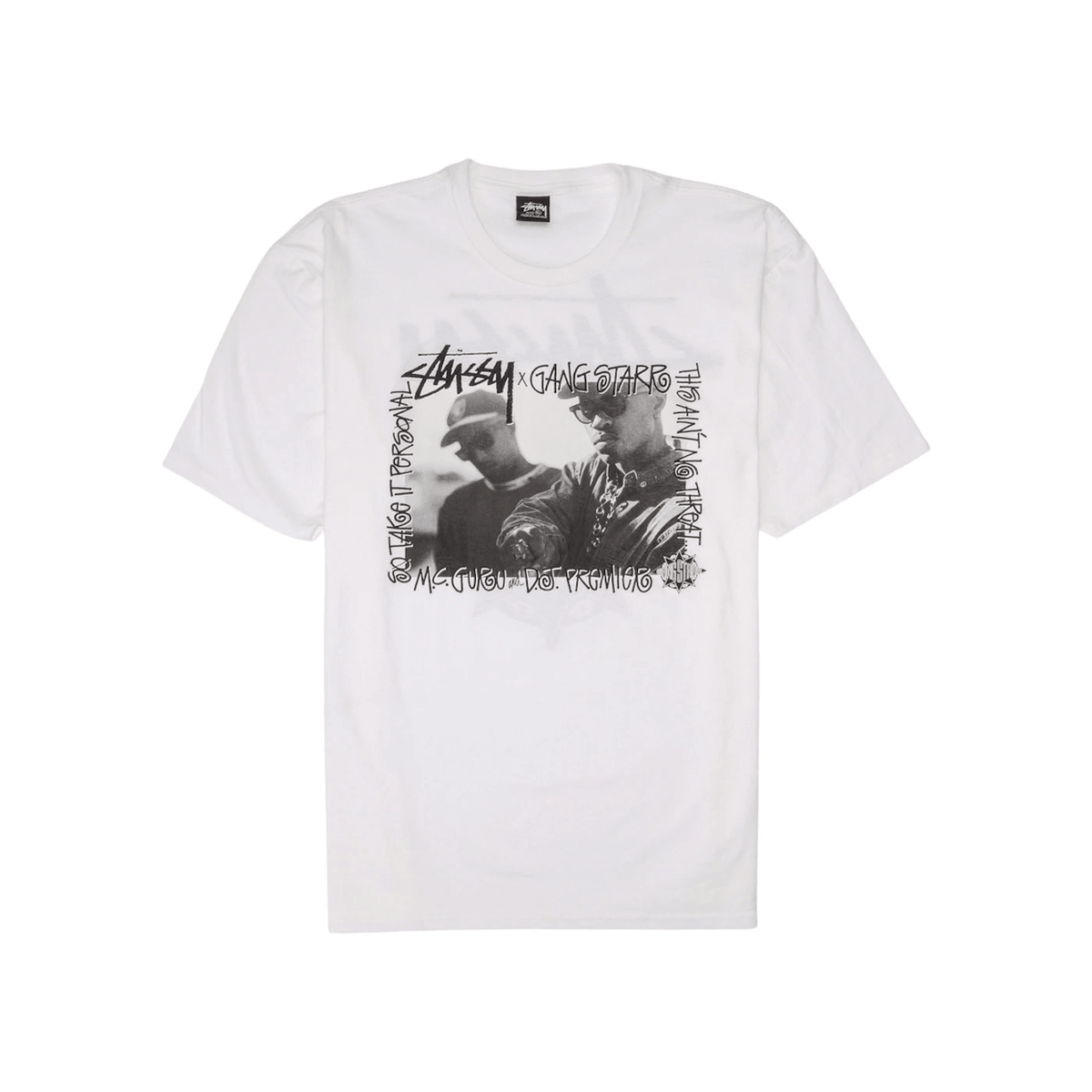 Stüssy Gang Starr Take It Personal Tee White - Sneakerzone