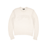 Stüssy Loose Knit Logo Sweater Bone - Sneakerzone