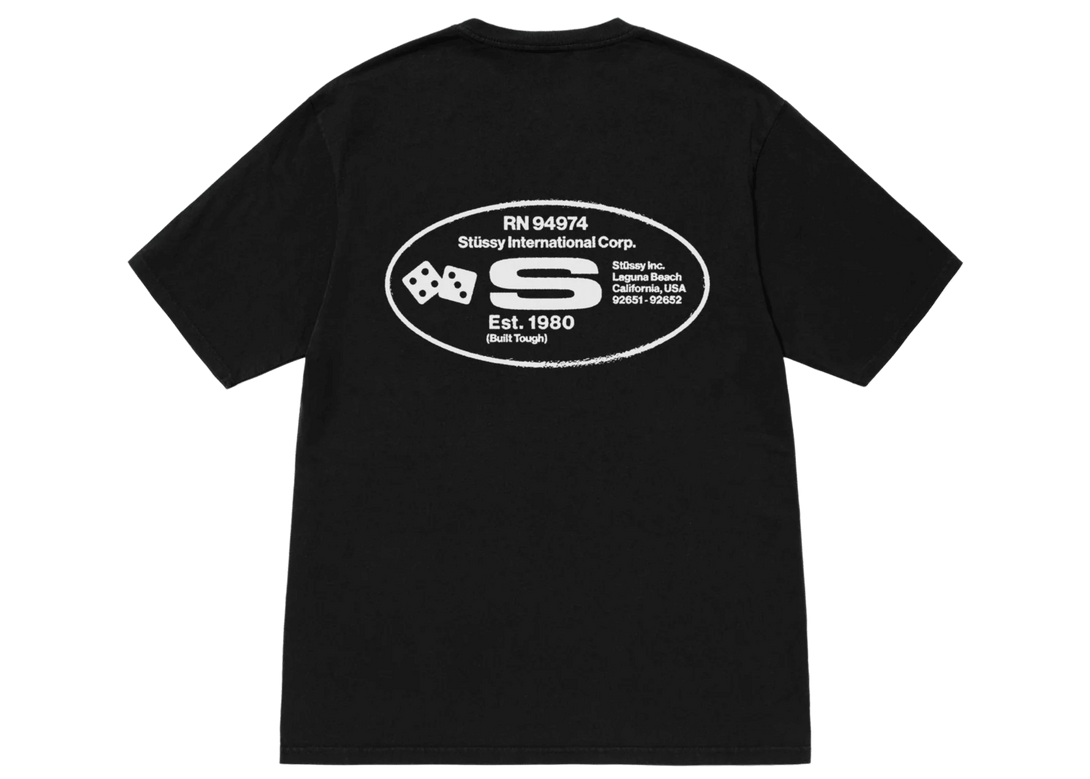 Stüssy Oval Corp. T-shirt Pigment Dyed Black - Sneakerzone