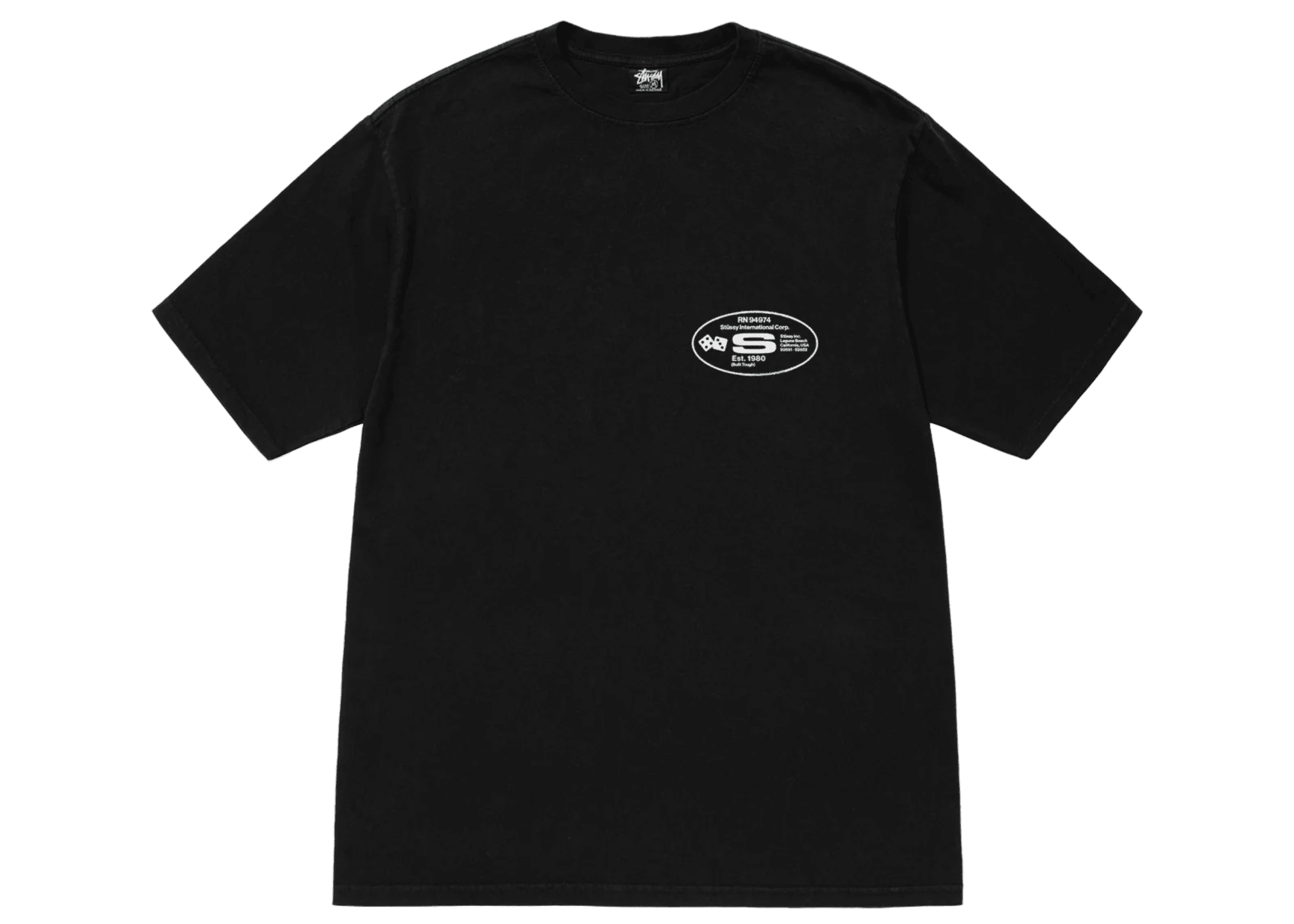 Stussy Oval Corp. T-shirt Pigment Dyed Black - Sneakerzone