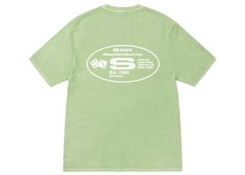 Stüssy Oval Corp. T-shirt Pigment Dyed Sage - Sneakerzone
