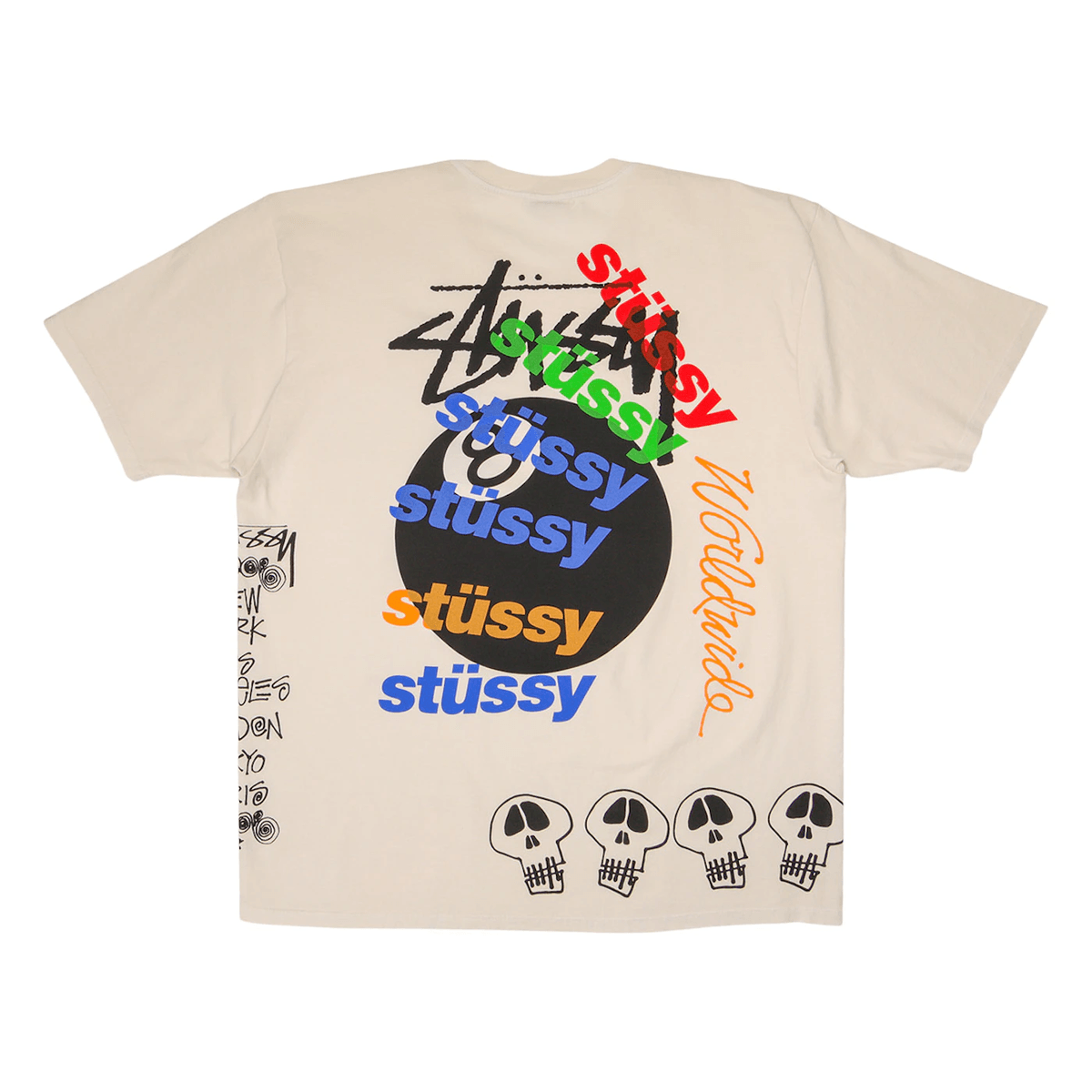 Stüssy Test Strike Pigment Dyed Tee Natural - Sneakerzone