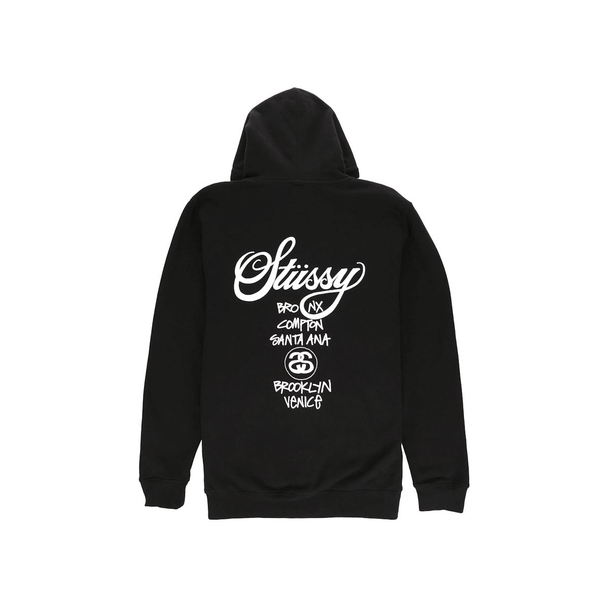 Stussy World Tour Zip Hoodie Black - Sneakerzone