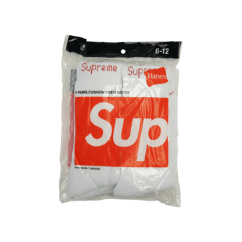 Supreme Hanes Crew Socks White - Sneakerzone