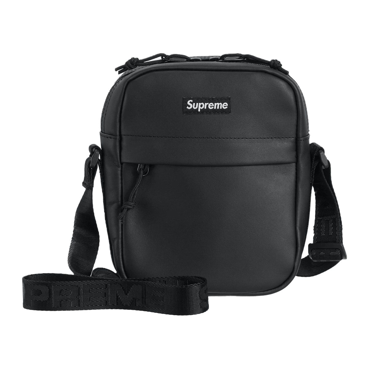 Supreme Leather Shoulder Bag Black - Sneakerzone