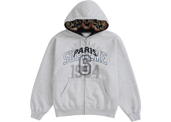 Supreme MM6 Maison Margiela Zip Up Hooded Sweatshirt Ash Grey - Sneakerzone