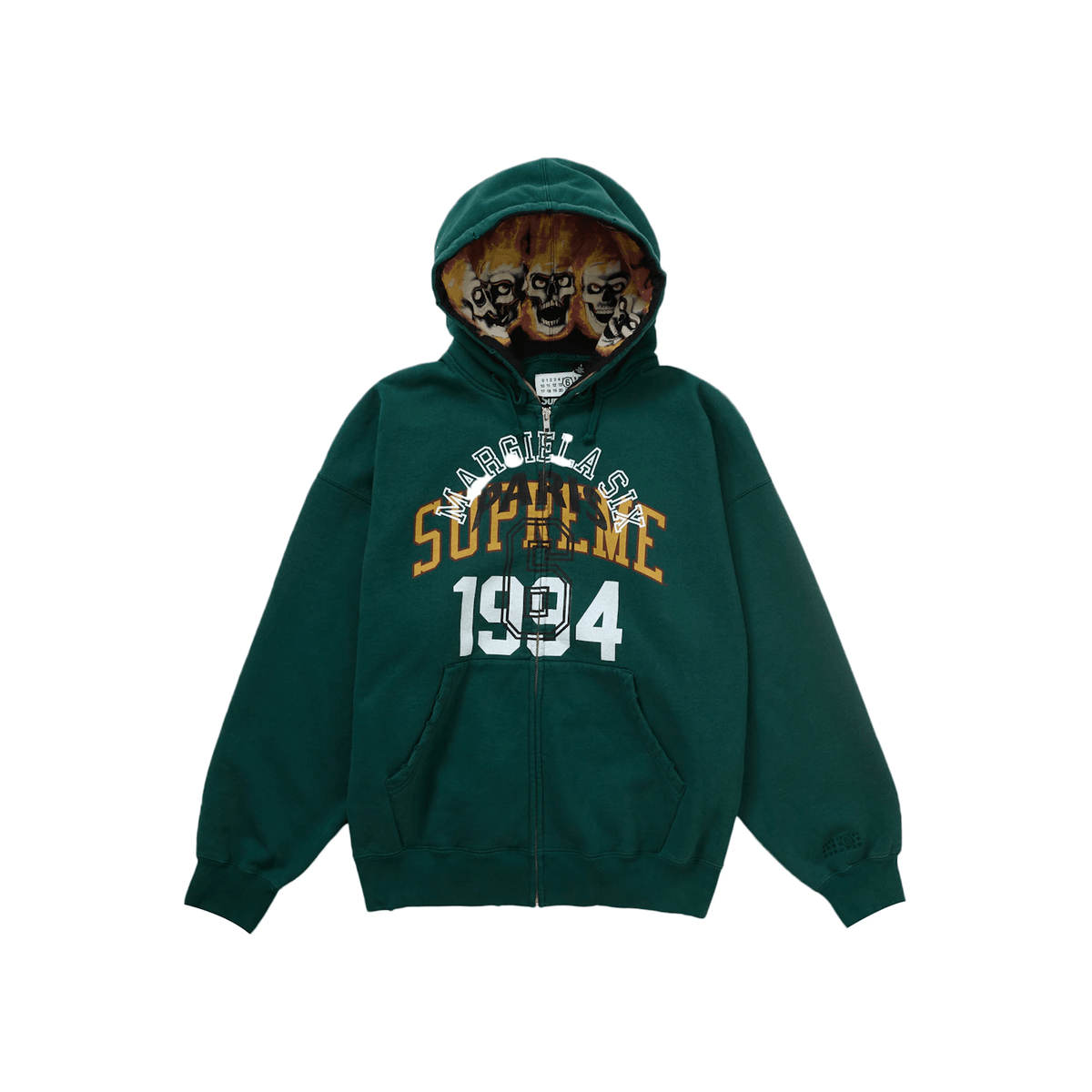 Supreme MM6 Maison Margiela Zip Up Hooded Sweatshirt Dark Green - Sneakerzone