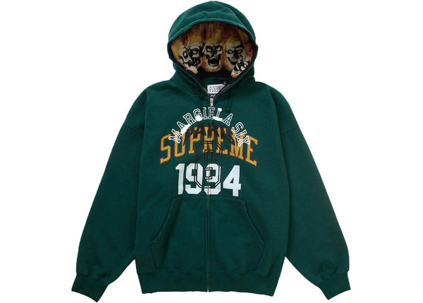 Supreme MM6 Maison Margiela Zip Up Hooded Sweatshirt Dark Green - Sneakerzone