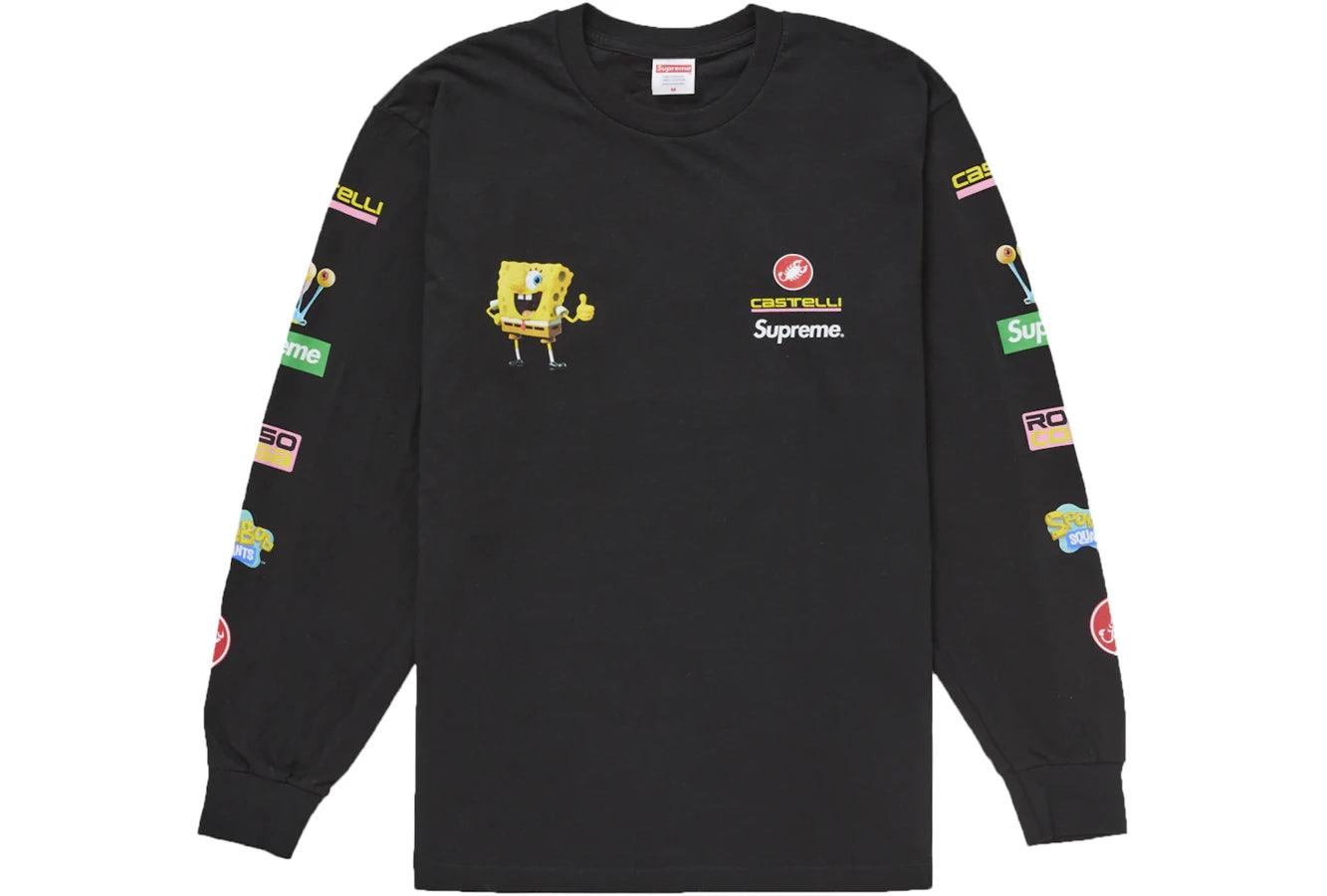 Supreme SpongeBob/Castelli Racing L/S Tee Black - Sneakerzone