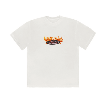 Travis Scott Cactus Jack Flame T-shirt Cream - Sneakerzone