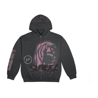 Travis Scott Cactus Jack For Fragment Sunrise Zip Up Hoodie Black - Sneakerzone