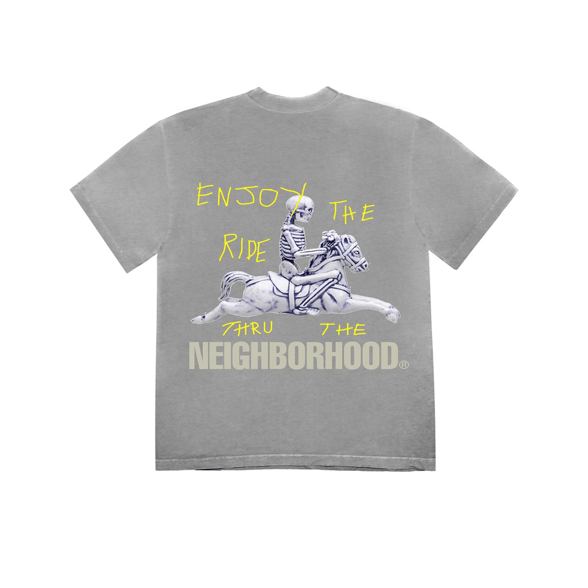 Travis Scott Cactus Jack x Neighborhood Carousel T-shirt Grey - Sneakerzone