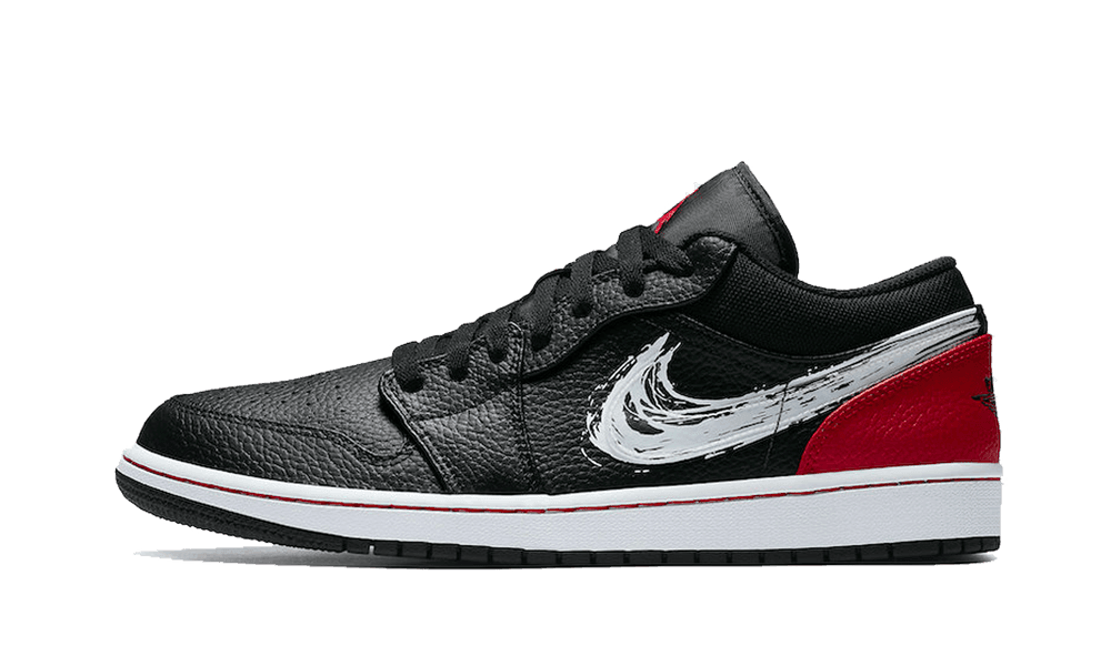Air Jordan 1 Low Brushstroke Black - Sneakerzone