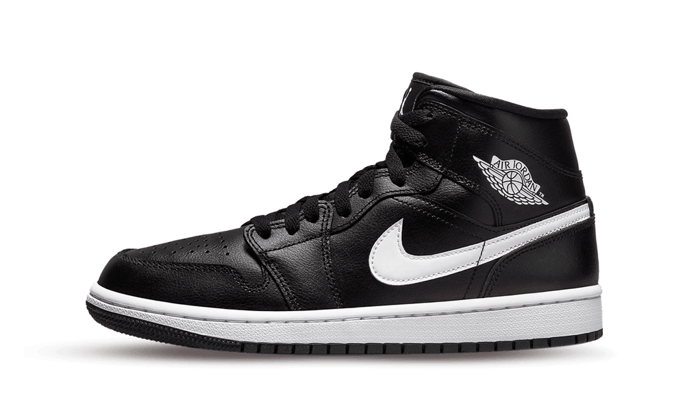 Air Jordan 1 Mid Black White - Sneakerzone