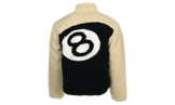 Stussy 8 Ball Sherpa Reversible Jacket Natural - Sneakerzone